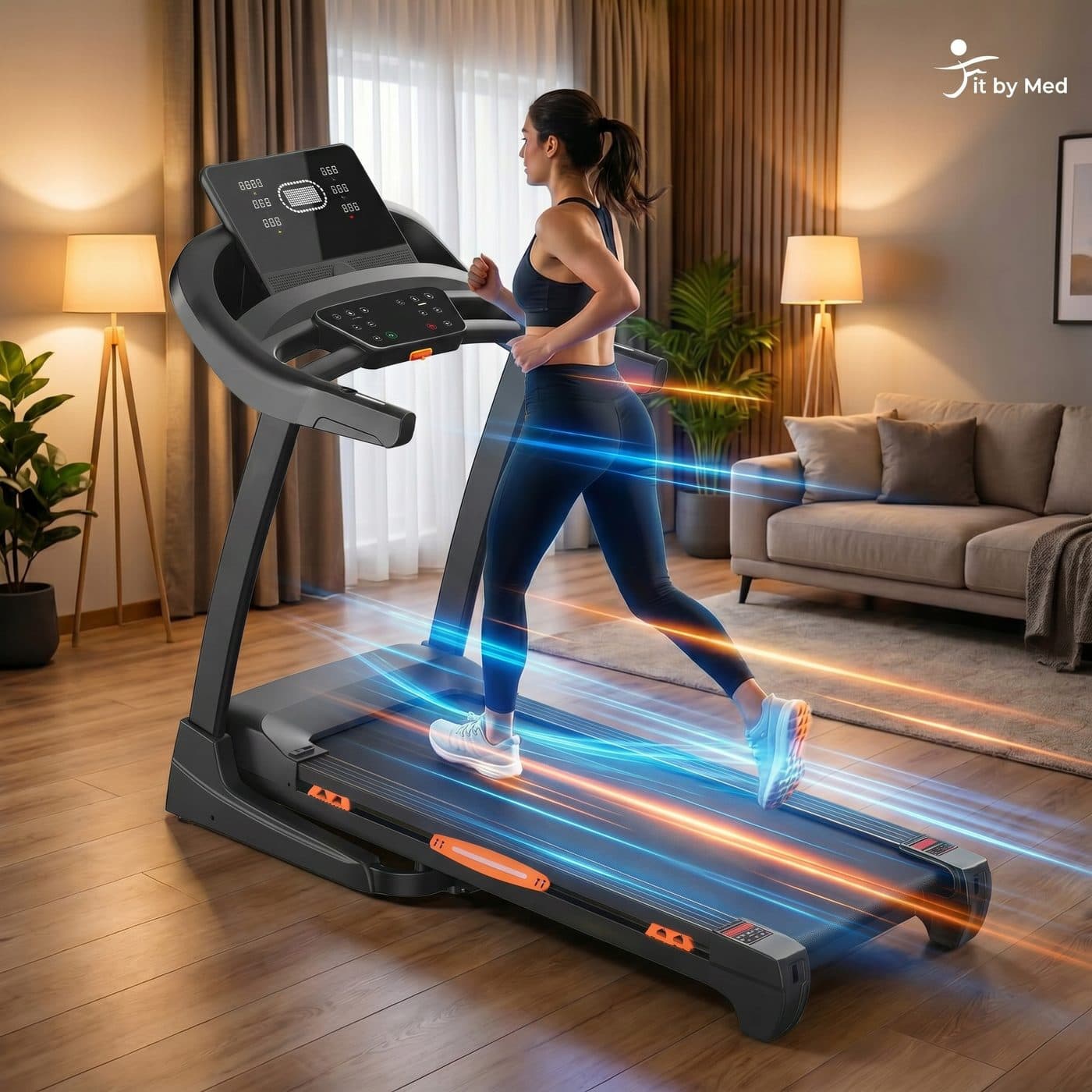 Trening biegowy na bieżni X-Runner w domowym salonie