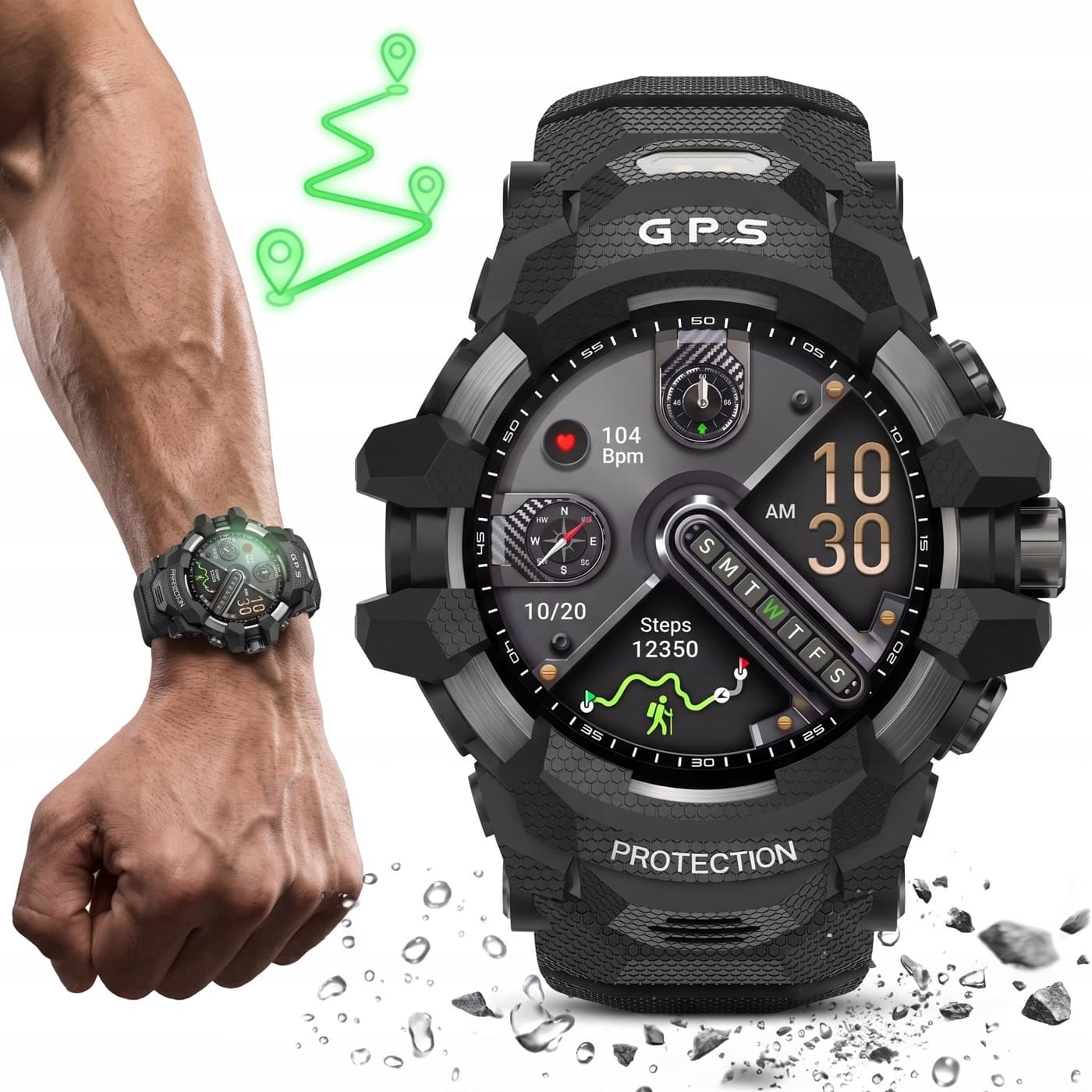 Smartwatch FitbyMed X-Raptor z ekranem AMOLED